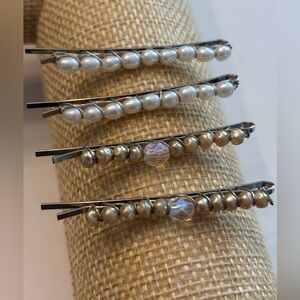 Elegant Pearl Hair Clips - 2 sets